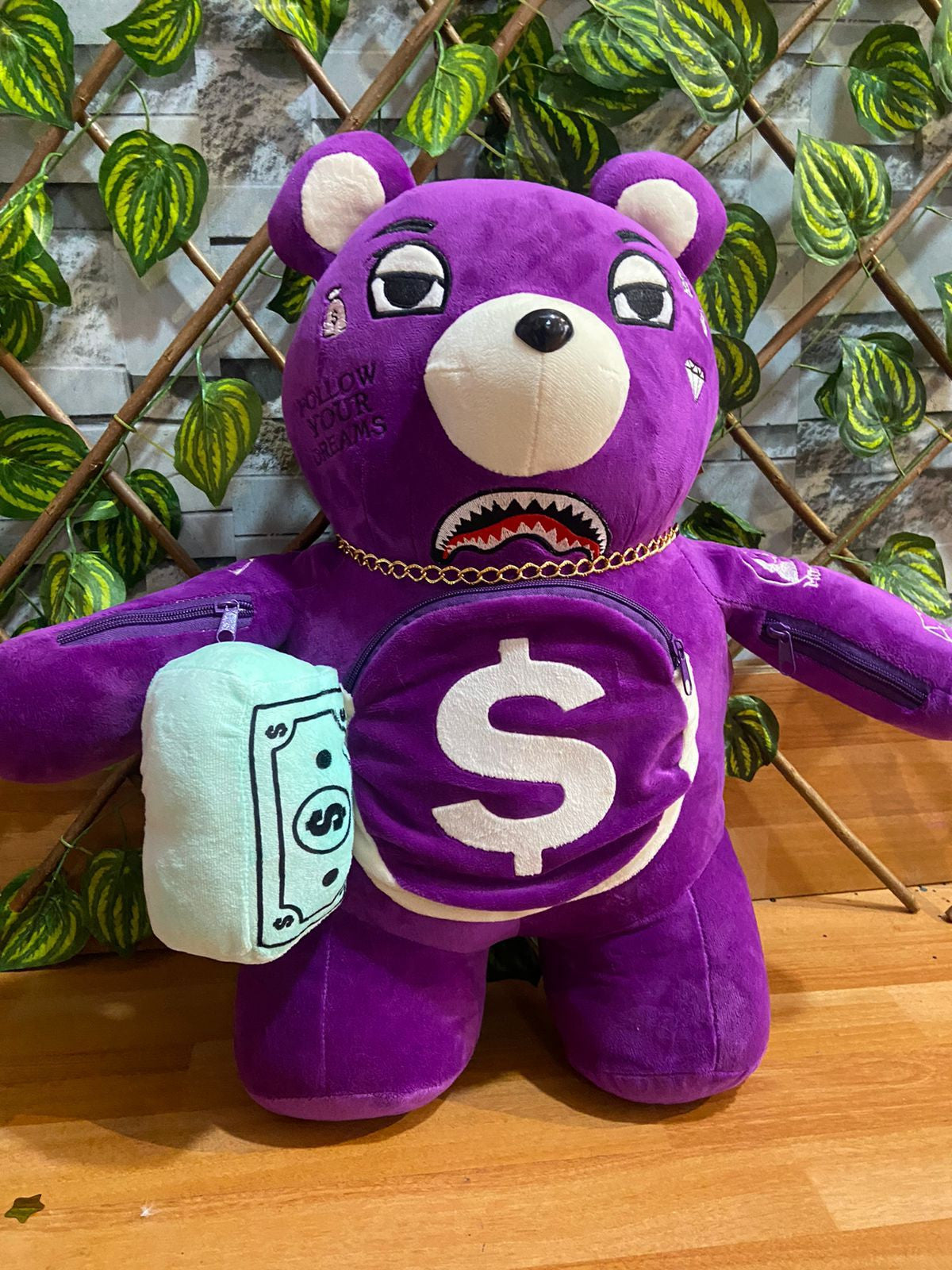 Oso Teddy Bear Sprayground Backpack GRIS
