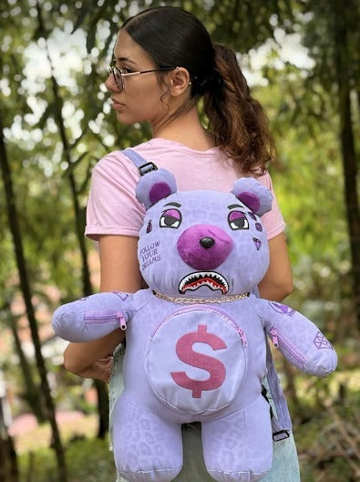 Oso Teddy Bear Sprayground Backpack PURPLE
