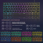 Teclado Gamer Mini 60% MageGeee TS91 Mecánico Ergonómico con Retroiluminación RGB