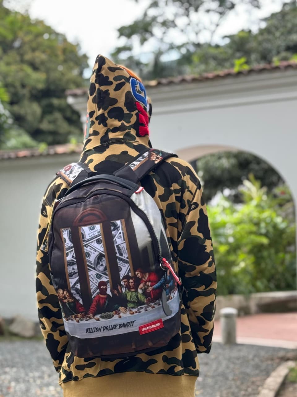 Morral Sprayground Shark Mouth Checkered Backpack