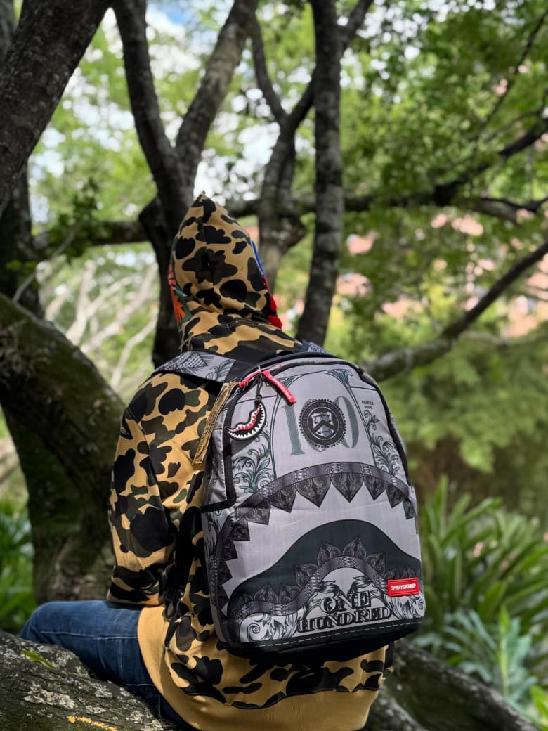 Morral Sprayground Shark Mouth Checkered Backpack