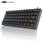 Teclado Gamer Mini 60% MageGeee TS91 Mecánico Ergonómico con Retroiluminación RGB