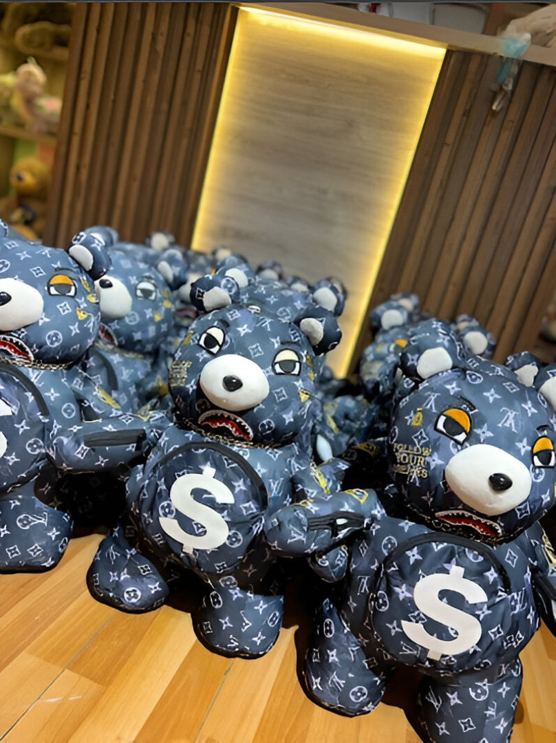 EDICION LIMITADA | Oso Teddy Bear Sprayground Backpack louis vuitton Negro