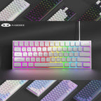 Teclado Gamer Mini 60% MageGeee TS91 Mecánico Ergonómico con Retroiluminación RGB